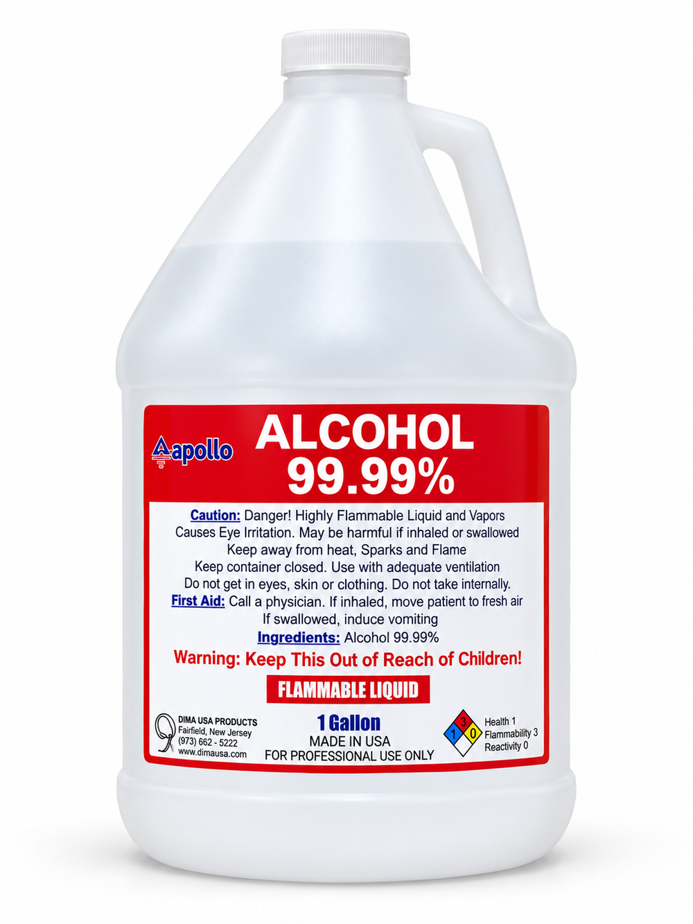 99.99% Alcohol – 4 × 1 Gallon Case