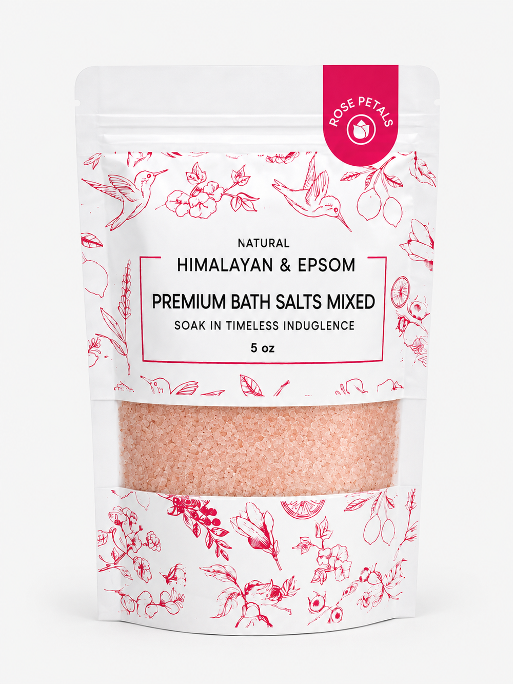 Premium Himalayan & Epsom Bath Salt – 5 oz 48 Bags/Case