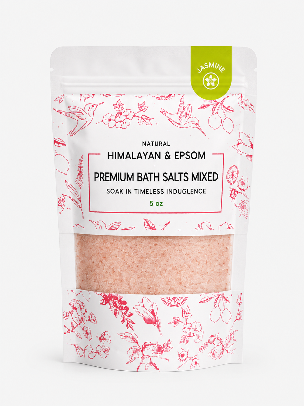 Premium Himalayan & Epsom Bath Salt – 5 oz 48 Bags/Case