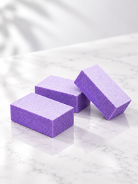 Purple & White 2-Way Mini Nail Buffer – 80/80 Grit – 1,500 Pieces/Case