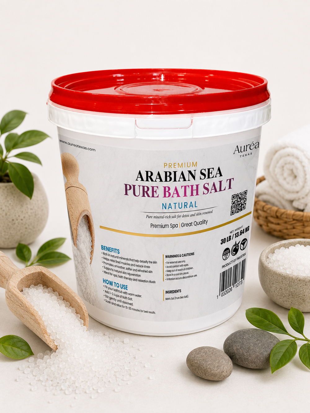 Premium Arabian Sea Bath Salt – 30 lb Bucket