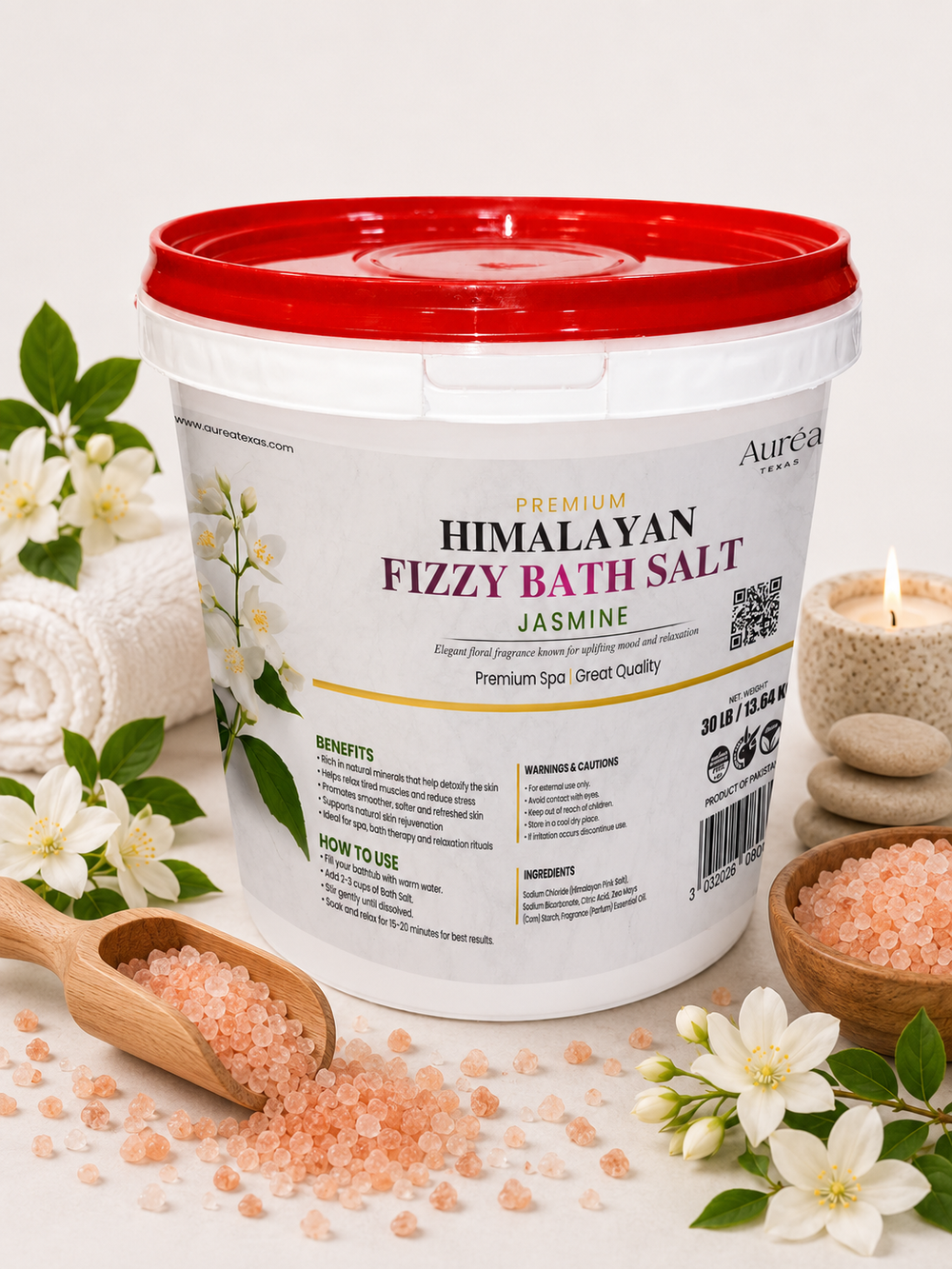 Premium Himalayan Fizzy Bath Salt – 30 lb Bucket