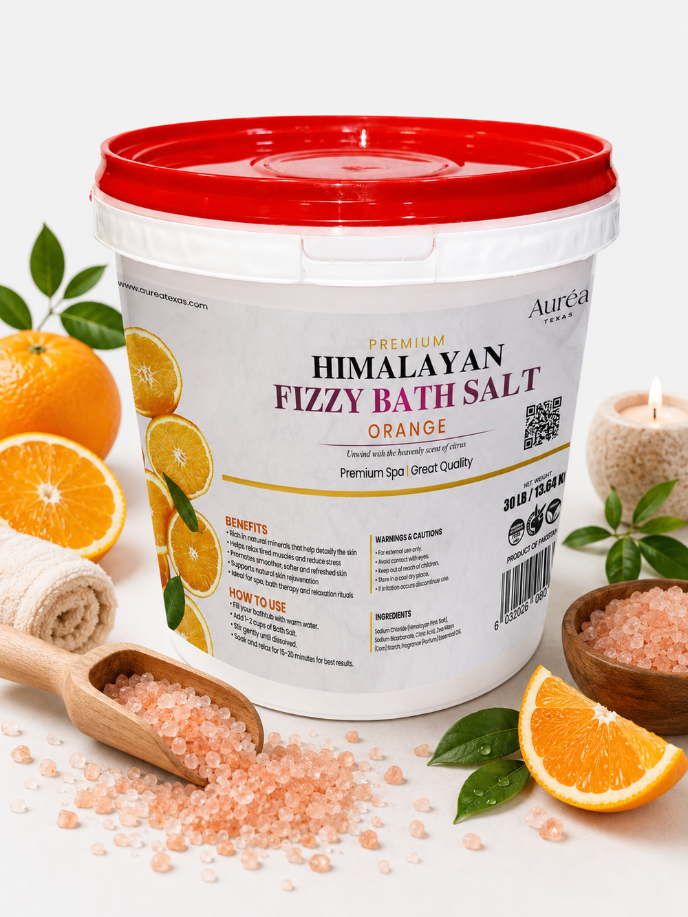 Premium Himalayan Fizzy Bath Salt – 30 lb Bucket