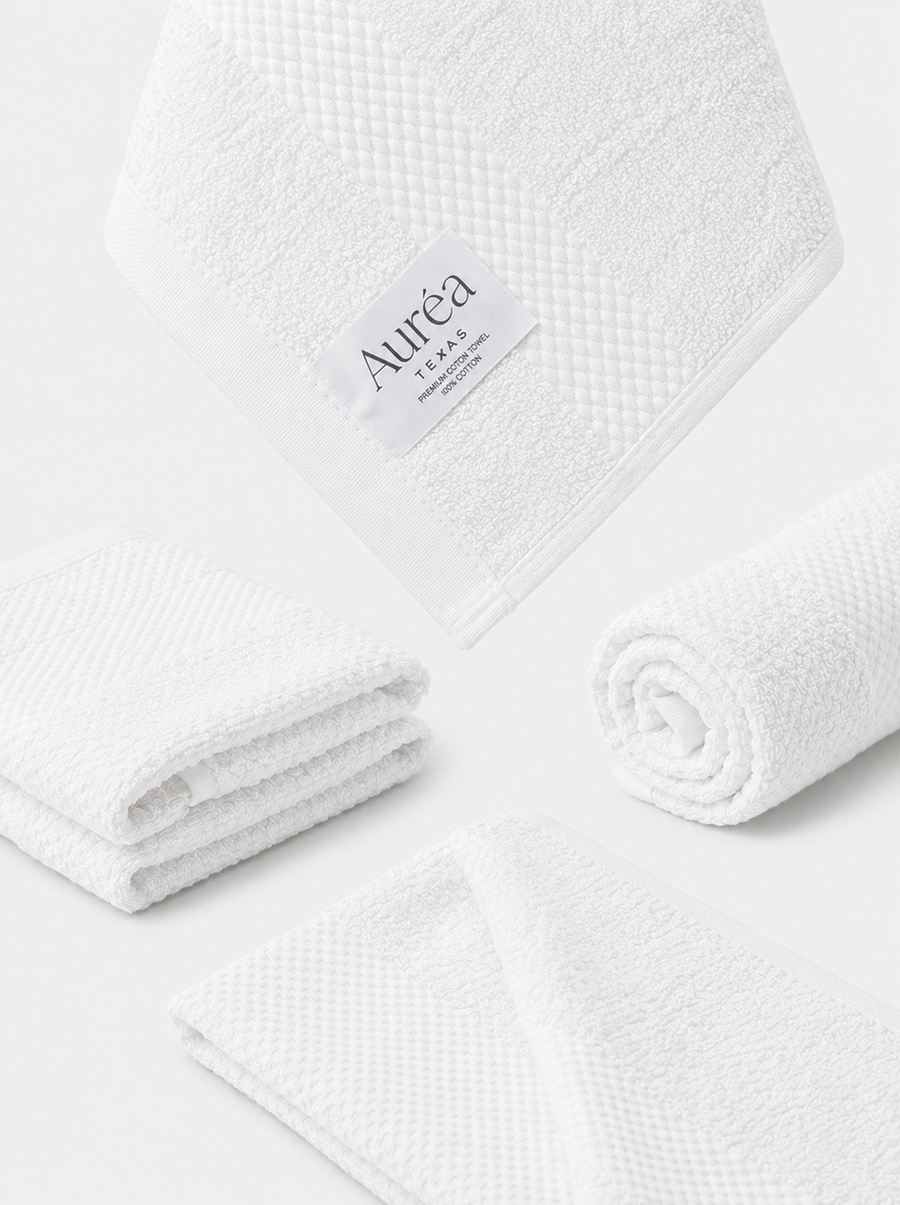 Premium Pure Snow White Hand Towel – 3 lb (16 x 27) | 10 Dozen Case