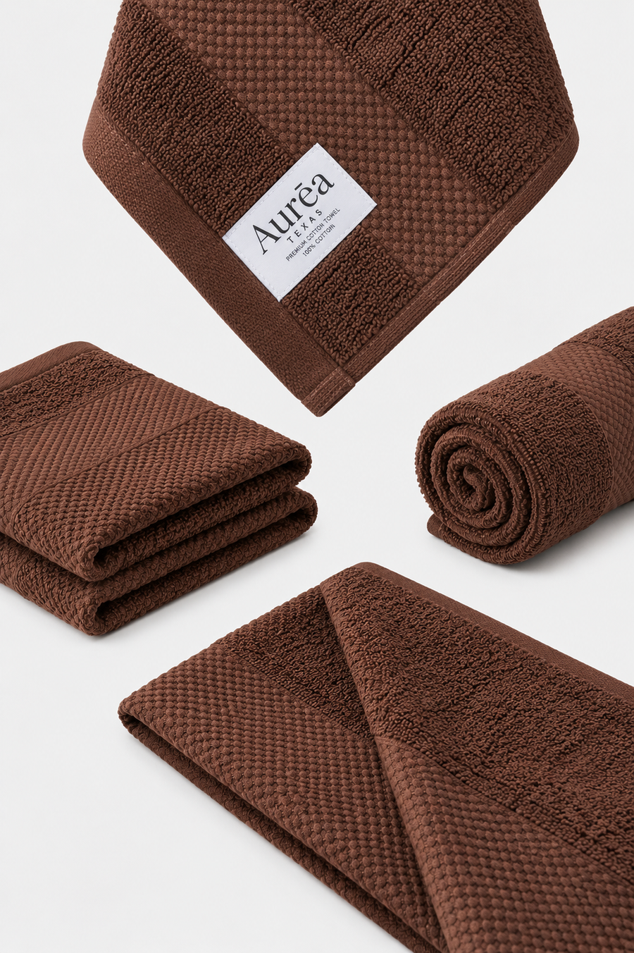 Premium Warm Walnut Brown Hand Towel – 3 lb (16 x 27) | 10 Dozen Case