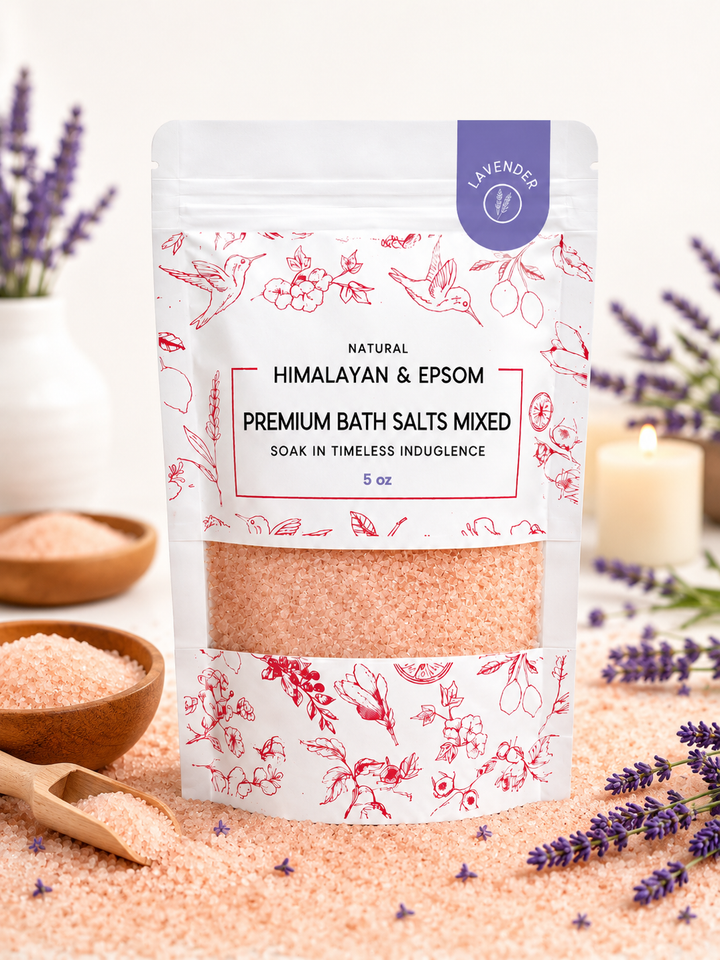Premium Himalayan & Epsom Bath Salt – 5 oz 48 Bags/Case