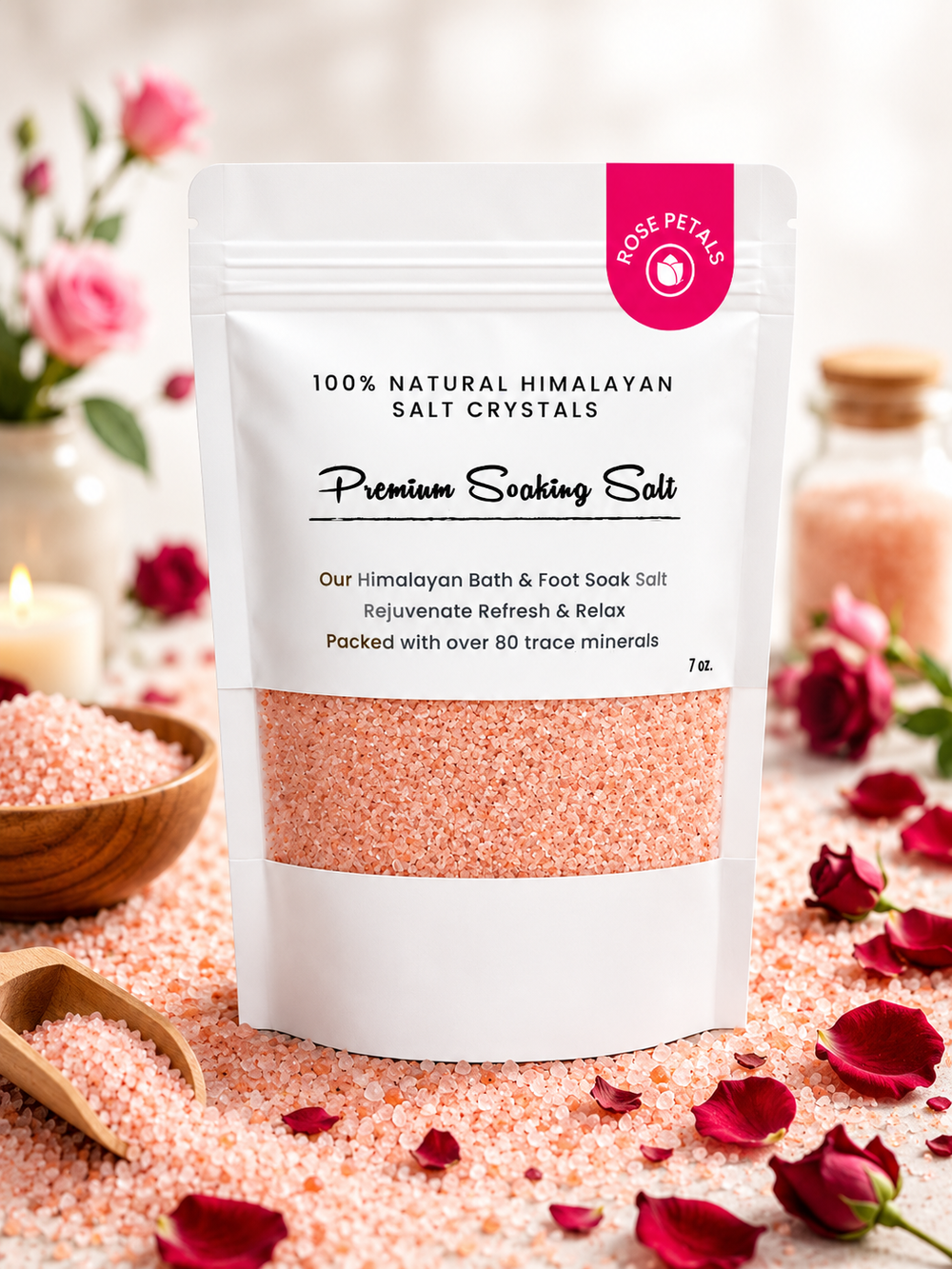 Premium Natural Himalayan Bath Salt Sand – 7 oz 48 Bags/Case