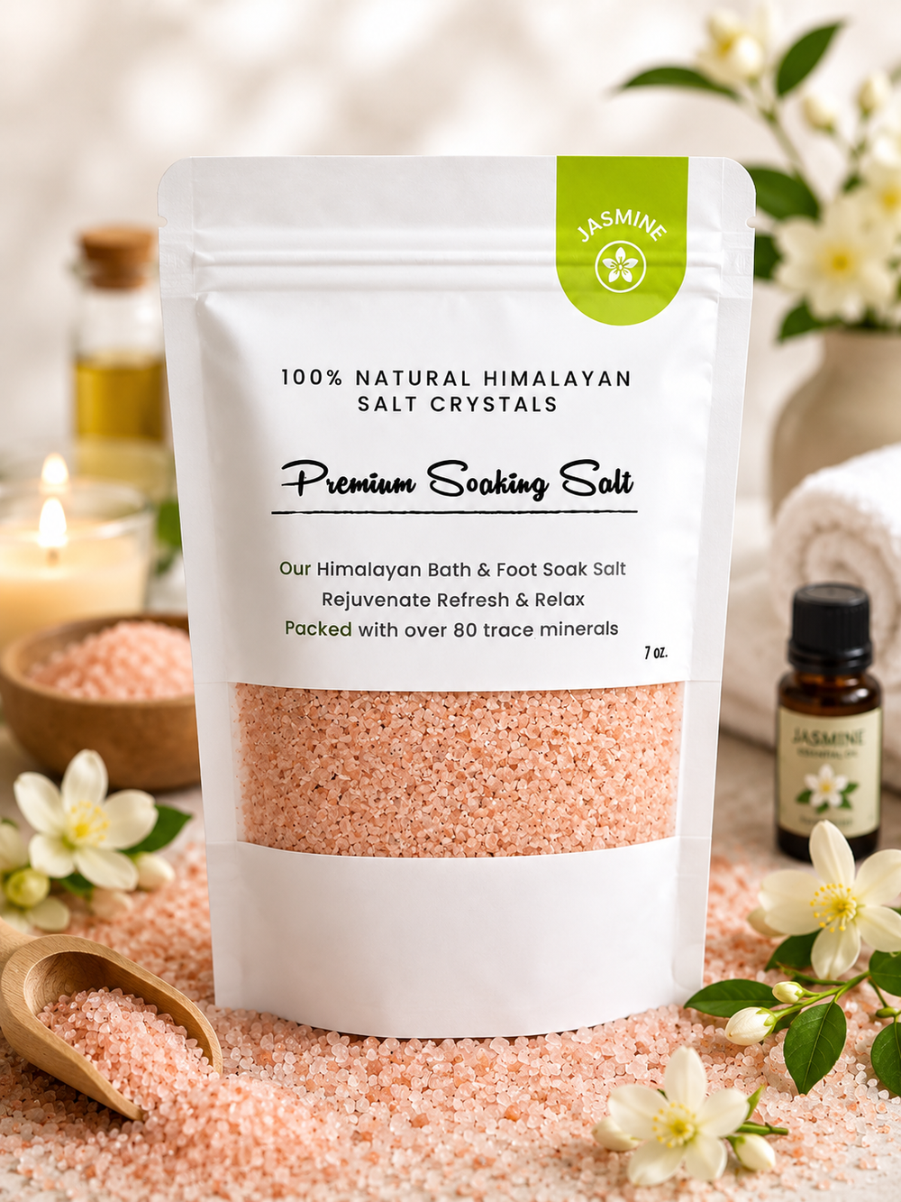 Premium Natural Himalayan Bath Salt Sand – 7 oz 48 Bags/Case