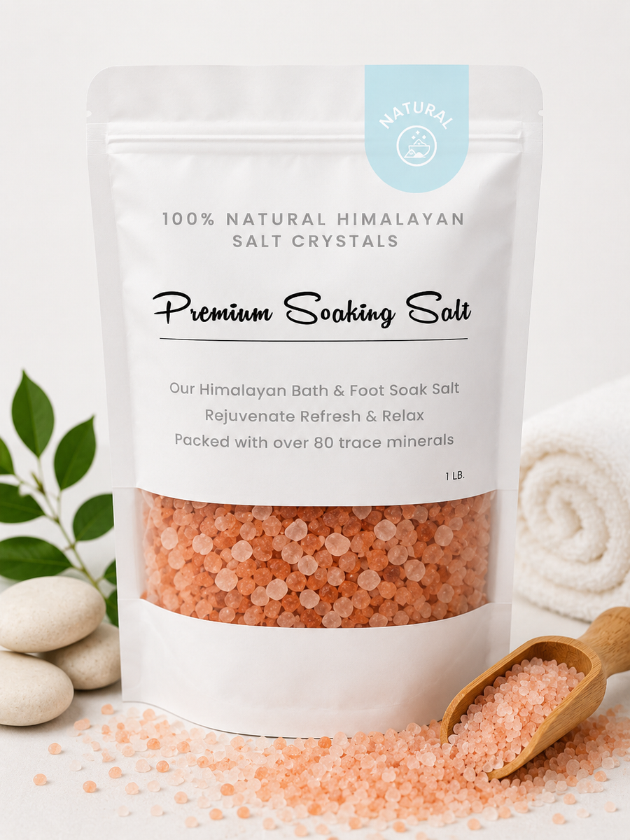 Premium Natural Himalayan Bath Salt Crystals – 1 lb 24 Bags/Case