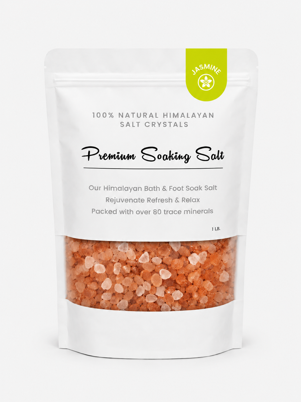 Premium Natural Himalayan Bath Salt Crystals – 1 lb 24 Bags/Case