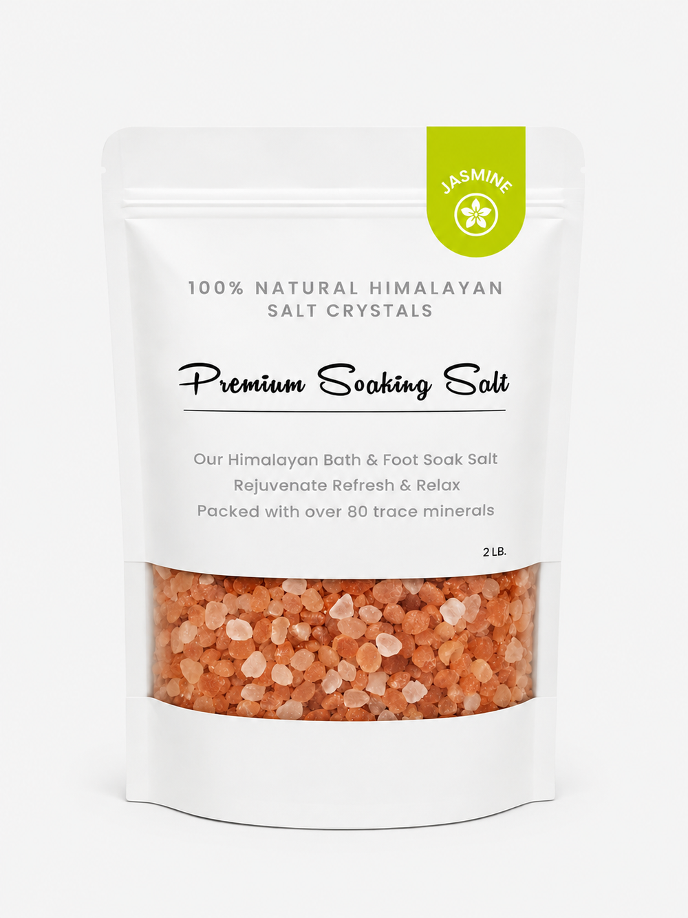 Premium Natural Himalayan Bath Salt Crystals – 2 lb 12 Bags/Case