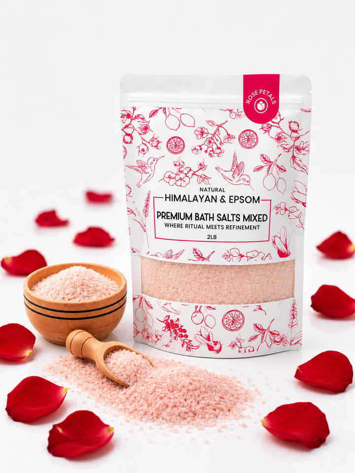 Premium Himalayan & Epsom Bath Salt Mixed – 2 lb, 12 Bags/Case