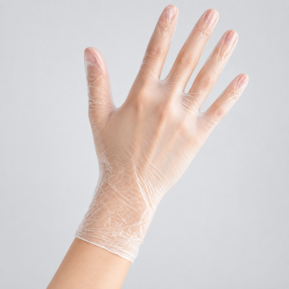 Apollo Clear Powder-Free Vinyl Gloves – Medium