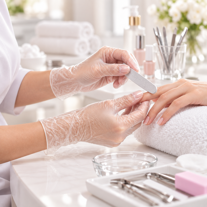 Apollo Clear Powder-Free Vinyl Gloves – Medium