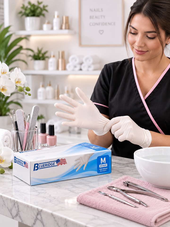 BlueRidge Latex Gloves Powder-Free XS – 1,000 Gloves/Case