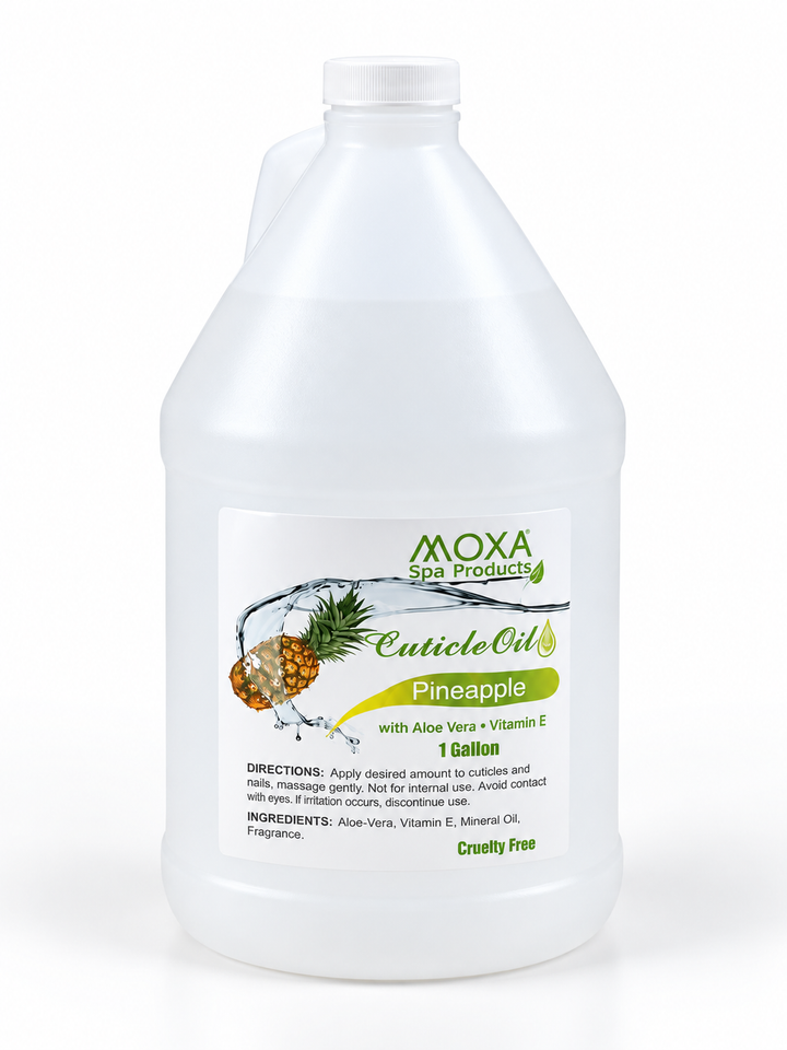 MOXA Clear Pineapple Cuticle Oil – 4 × 1 Gallon Case
