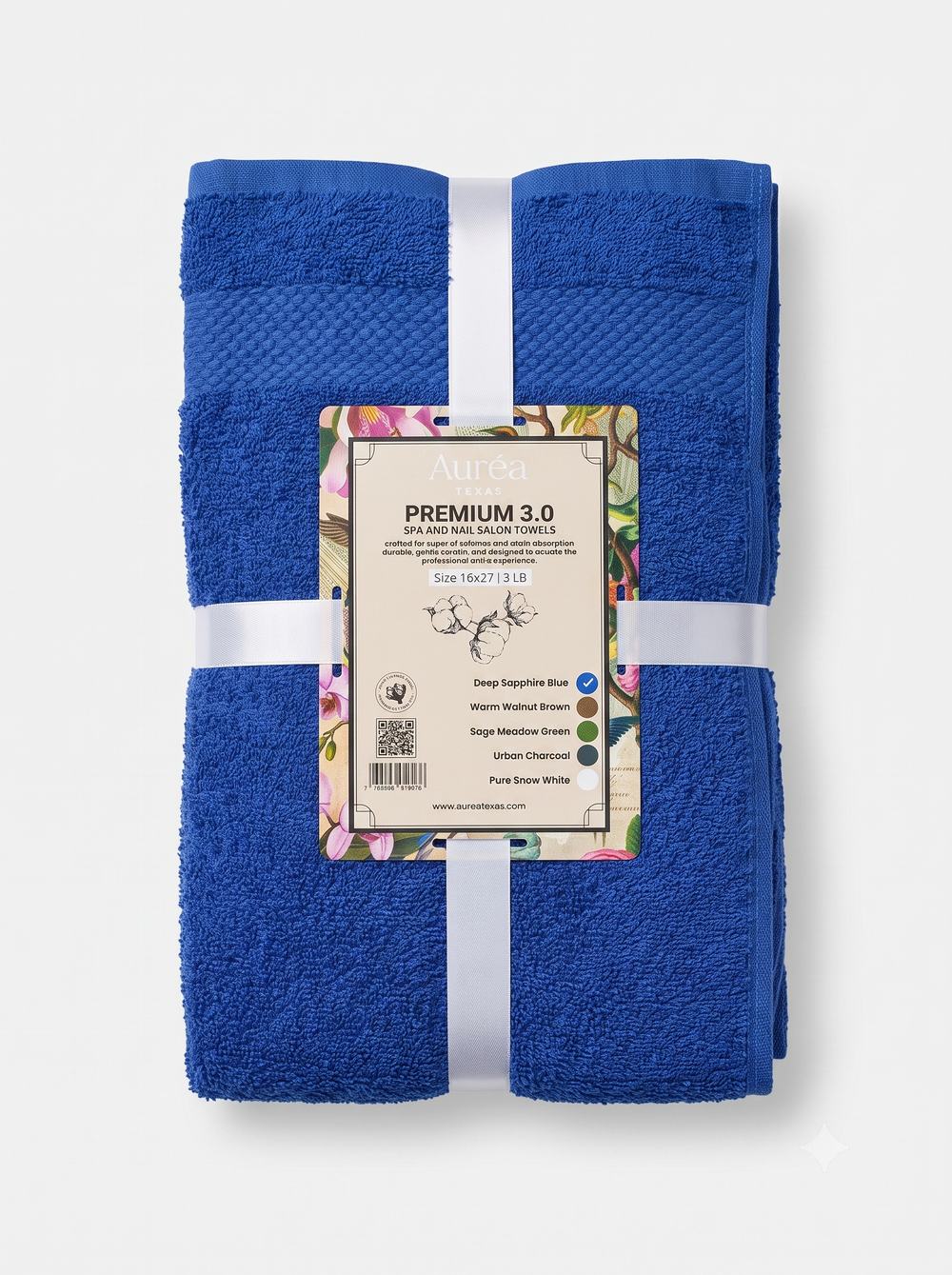 Premium Deep Sapphire Blue Hand Towel – 3 lb (16 x 27) | 10 Dozen Case