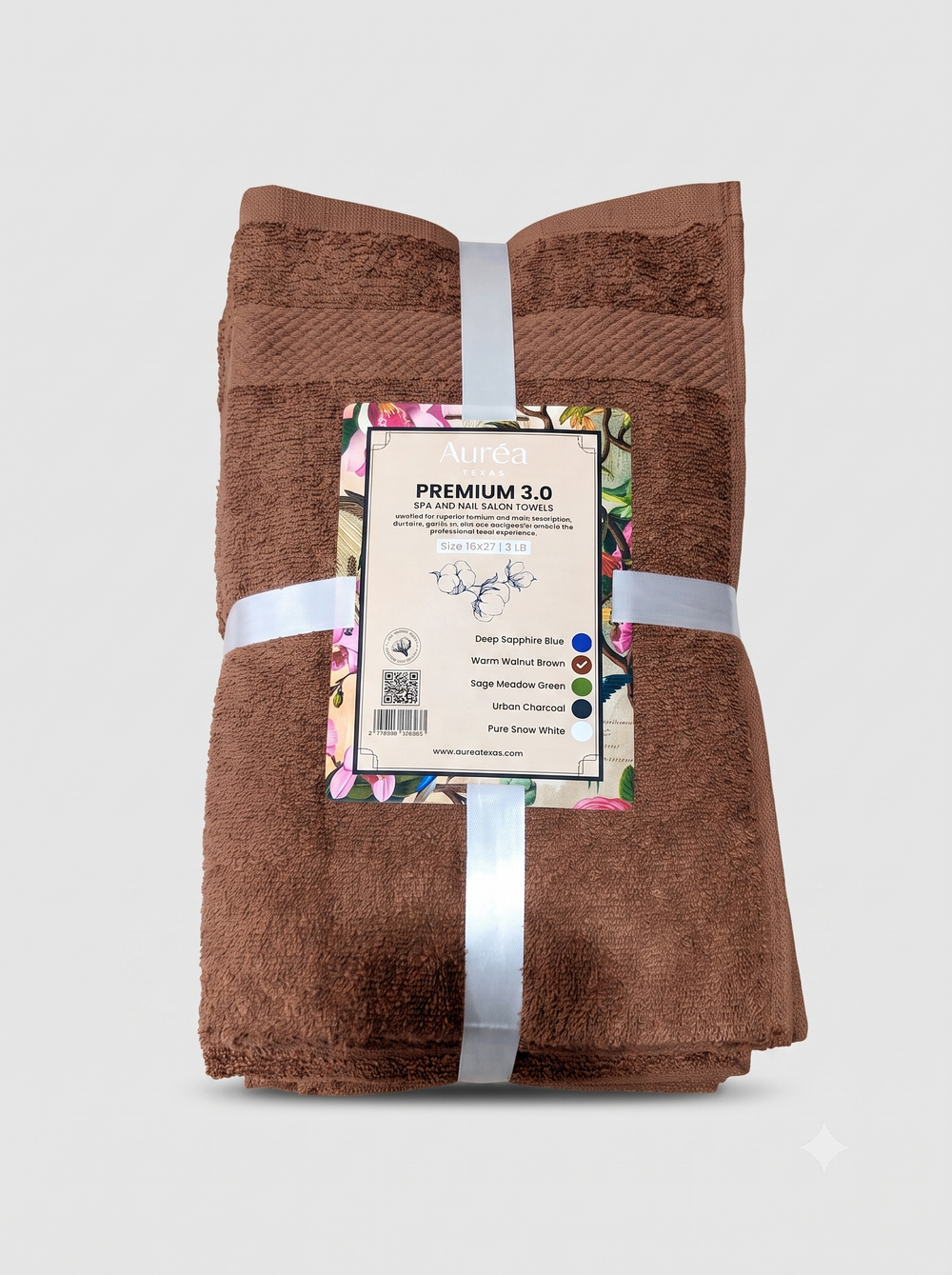 Premium Warm Walnut Brown Hand Towel – 3 lb (16 x 27) | 10 Dozen Case