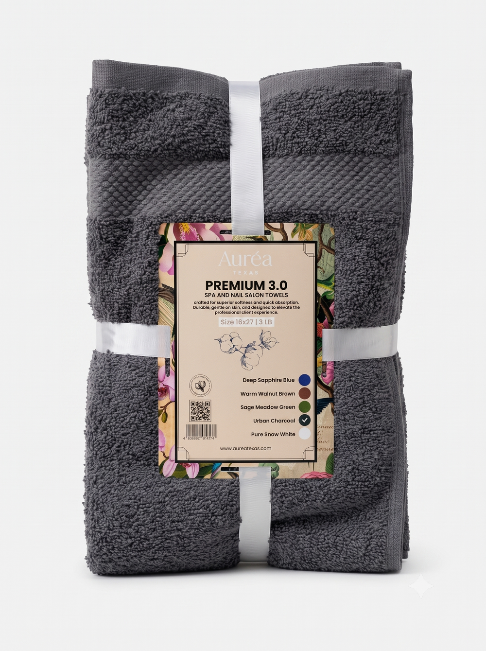 Premium Urban Charcoal Hand Towel – 3 lb (16 x 27) | 10 Dozen Case