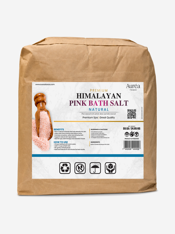 Premium Himalayan Pink Bath Salt – 55 lb Bag