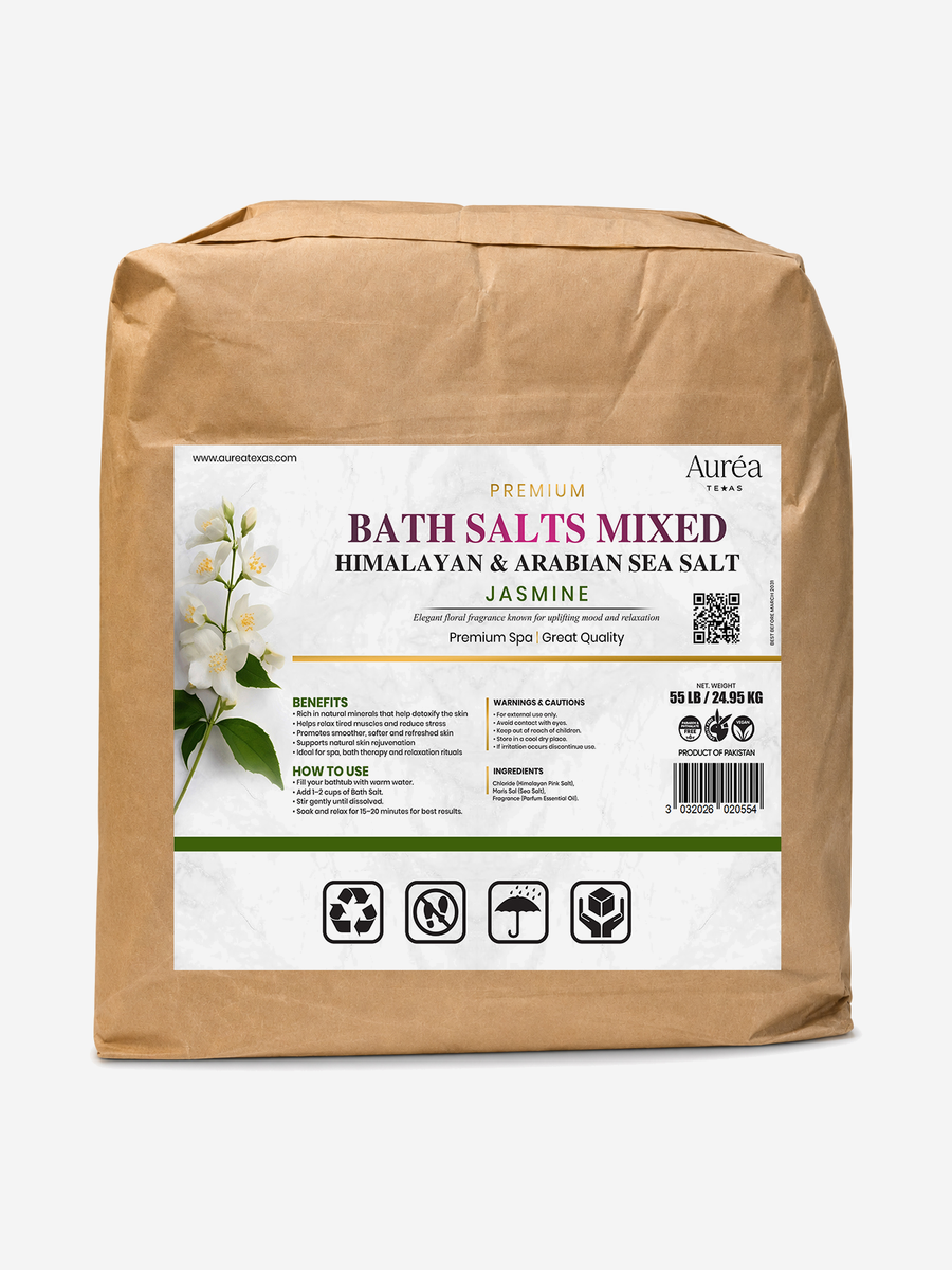 Premium Himalayan & Arabian Sea Bath Salt Mixed – 55 lb Bag