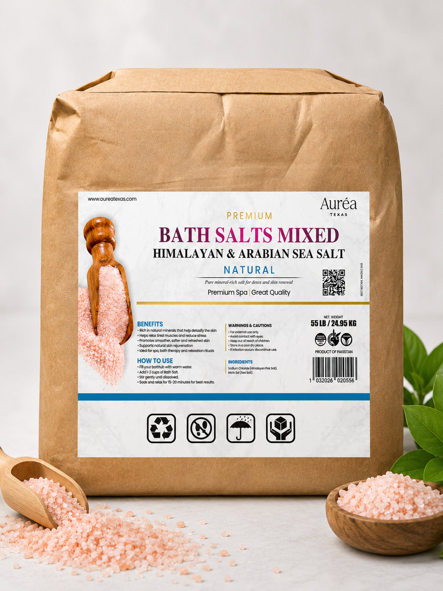 Premium Himalayan & Arabian Sea Bath Salt Mixed – 55 lb Bag