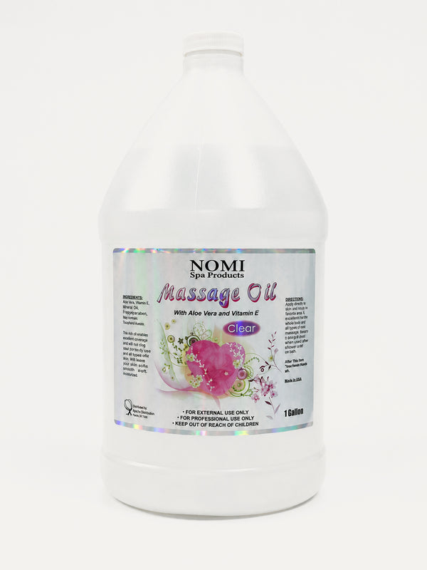 NOMI Clear Massage Oil – 4 × 1 Gallon Case
