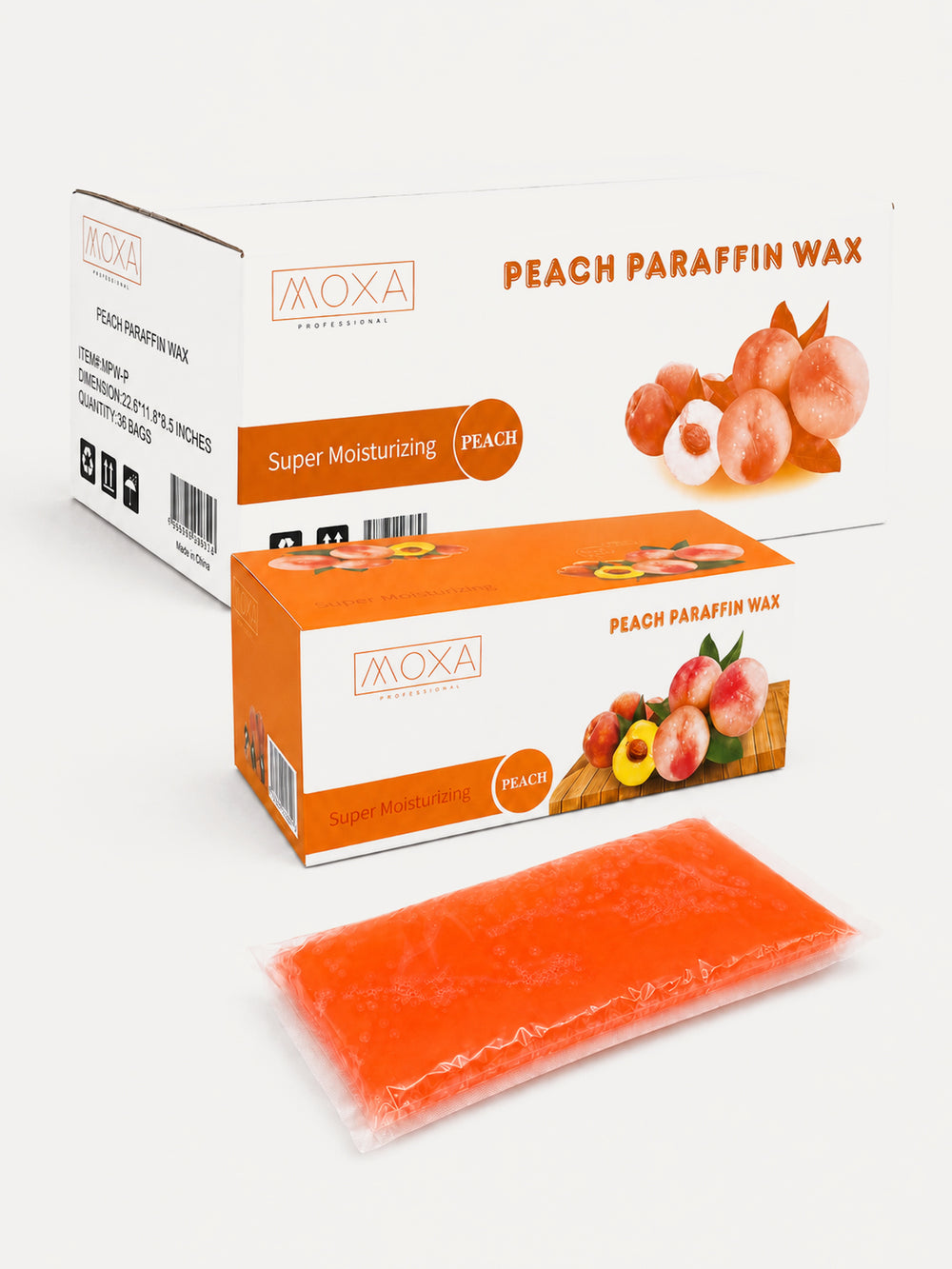 Moxa Paraffin Wax (Peach) – 36 Bags/Case