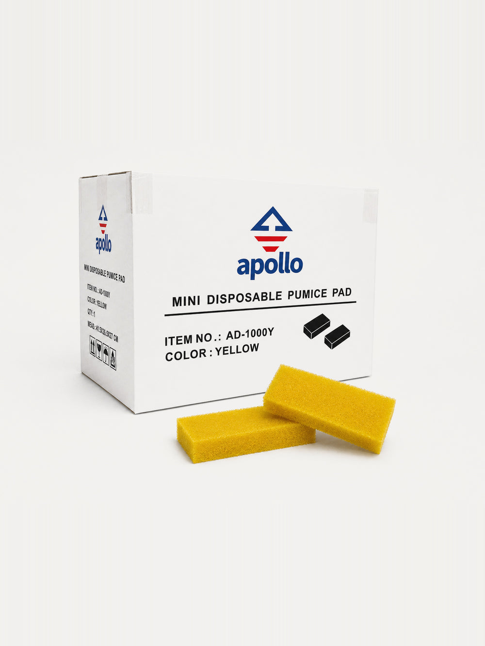 Mini Disposable Pumice Pad (Yellow) – 1,600/Case