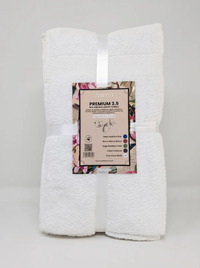 Premium Pure Snow White Hand Towel – 3.5 lb (16 x 29) | 10 Dozen Case