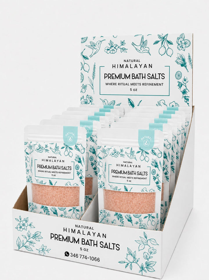 Premium Himalayan Pink Bath Salt – 5 oz, 48 Bags/Case