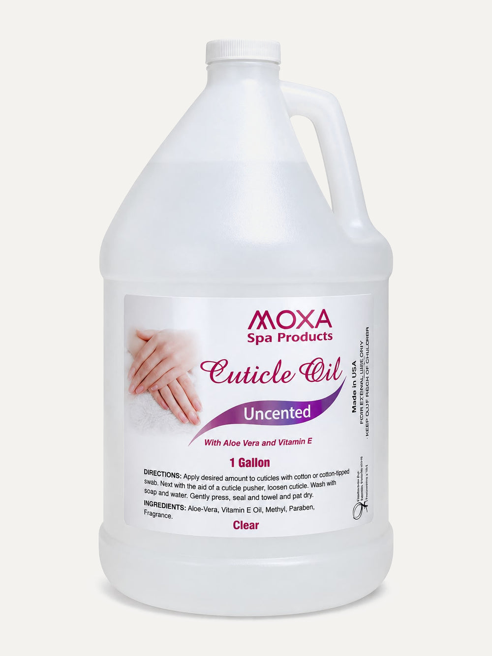 MOXA Unscented Cuticle Oil one gallon jug