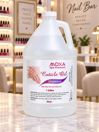 MOXA Unscented Cuticle Oil in nail salon setting