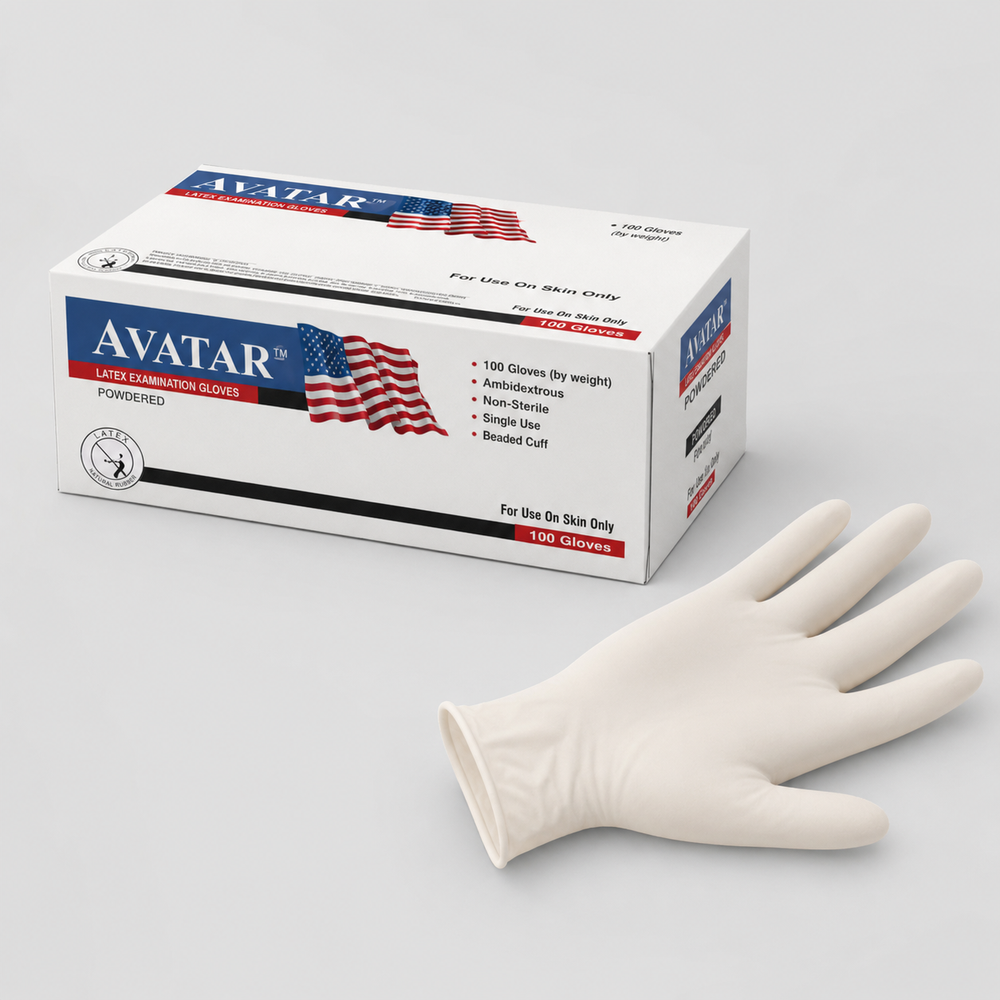 Avatar powder-free latex disposable gloves original image