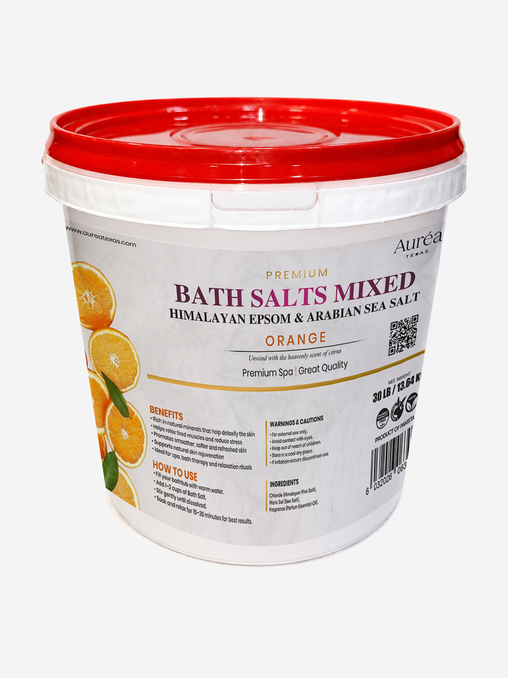 Premium Himalayan, Epsom & Non-Refined Sea Salt Bath Blend – 30 lb Bucket