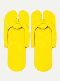 Disposable Foam Pedicure Slippers FS-9 in yellow