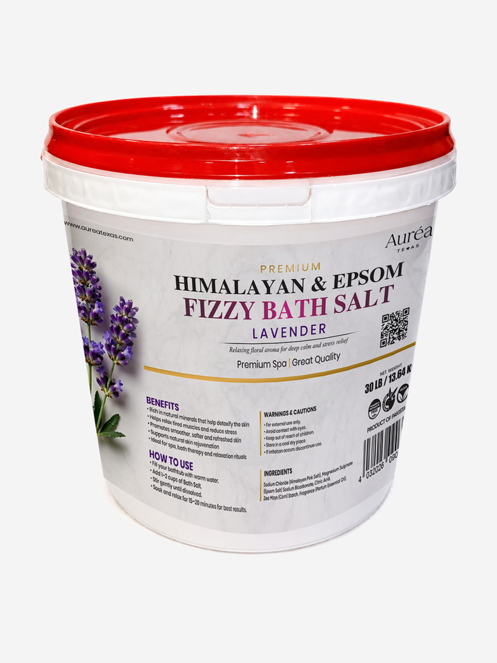 Premium Himalayan & Epsom Fizzy Bath Salt – 30 lb Bucket