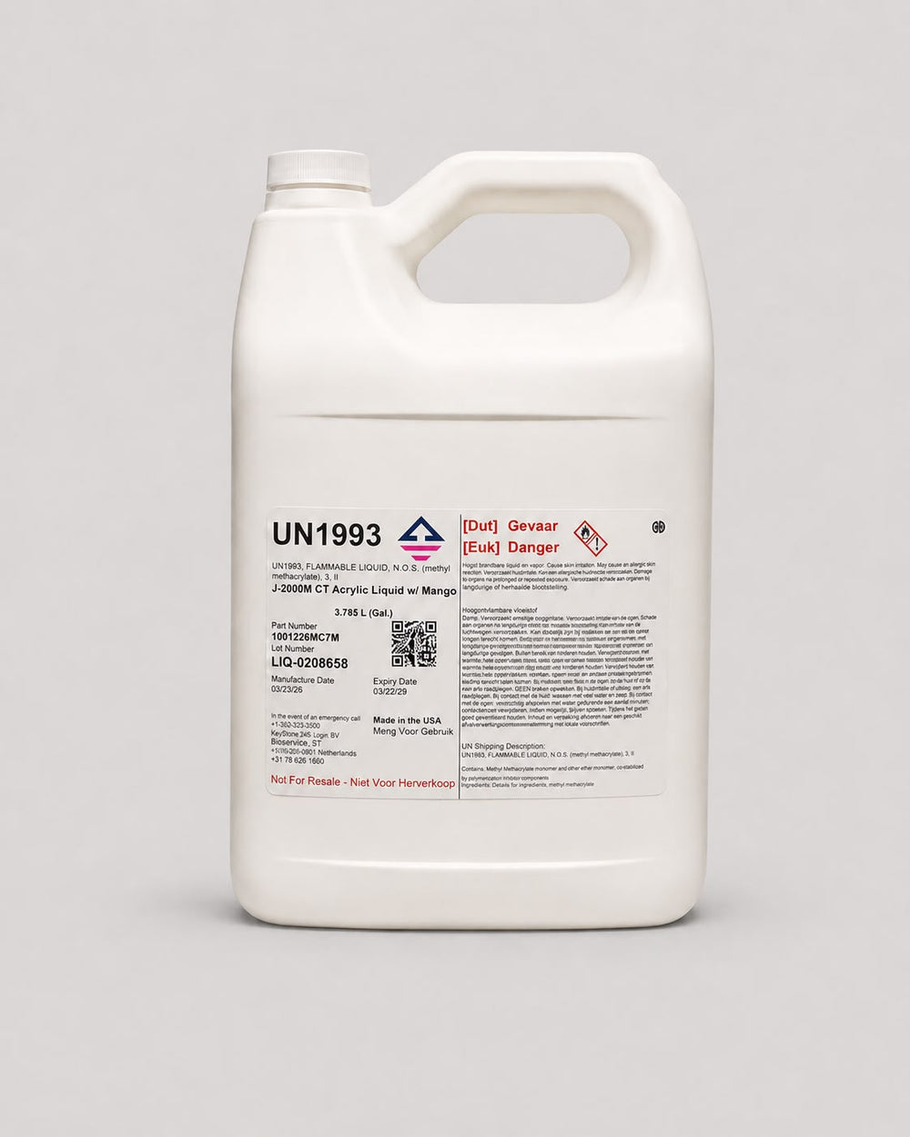 MMA Mango monomer liquid 1 gallon container