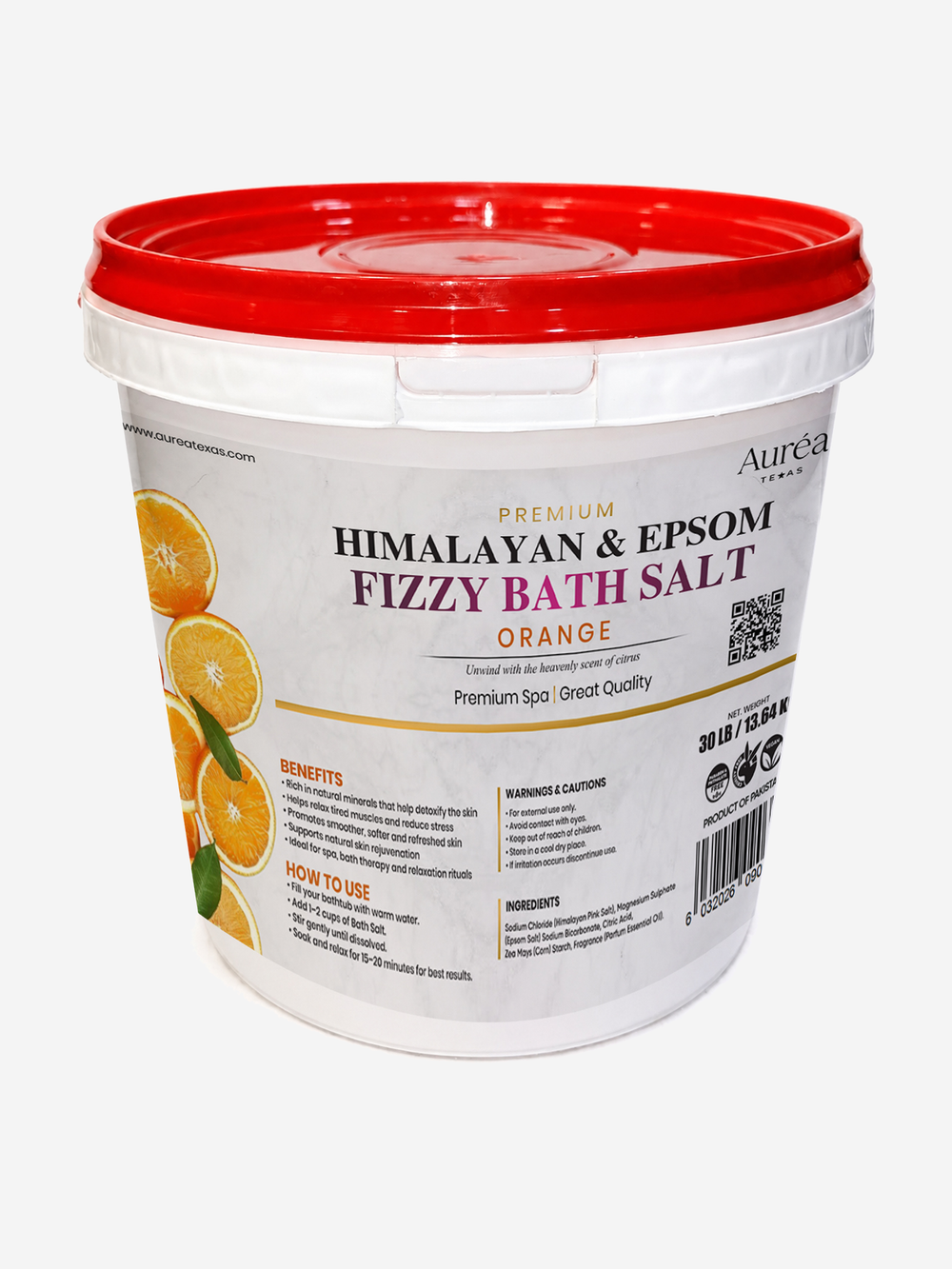 Premium Himalayan & Epsom Fizzy Bath Salt – 30 lb Bucket