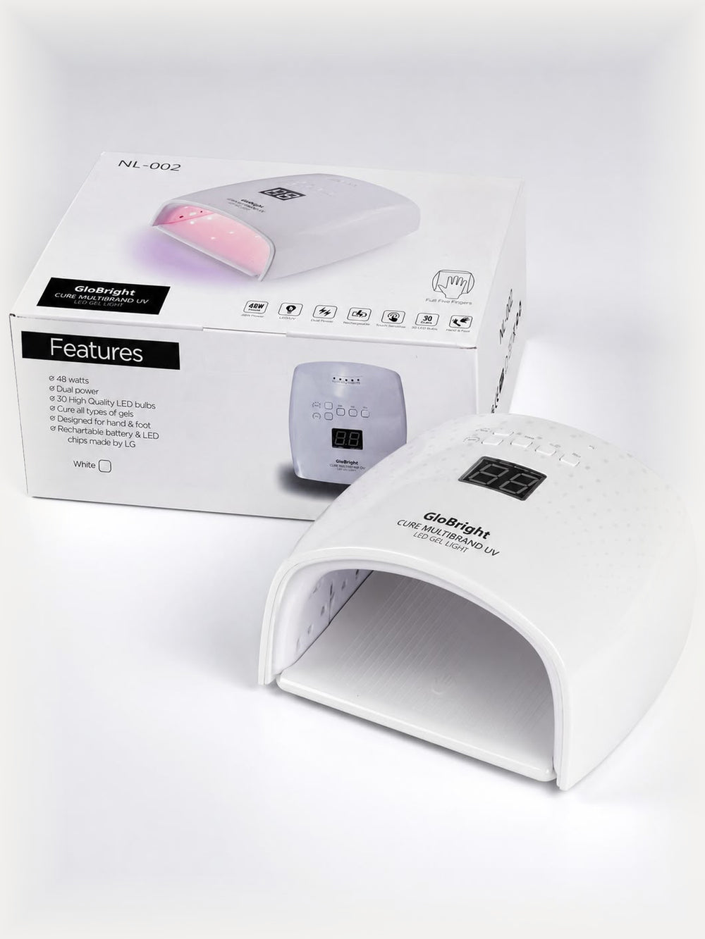 Professional Gel UV Nail Lamp packaging and display