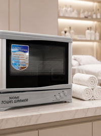 Professional Towel Warmer in professional salon setting