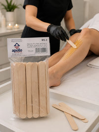 Professional Wax Applicator Sticks in professional salon setting