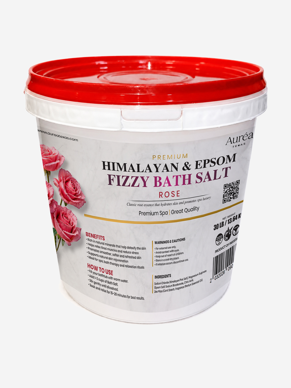 Premium Himalayan & Epsom Fizzy Bath Salt – 30 lb Bucket