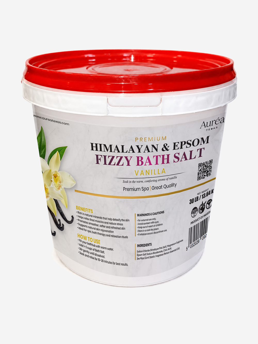 Premium Himalayan & Epsom Fizzy Bath Salt – 30 lb Bucket